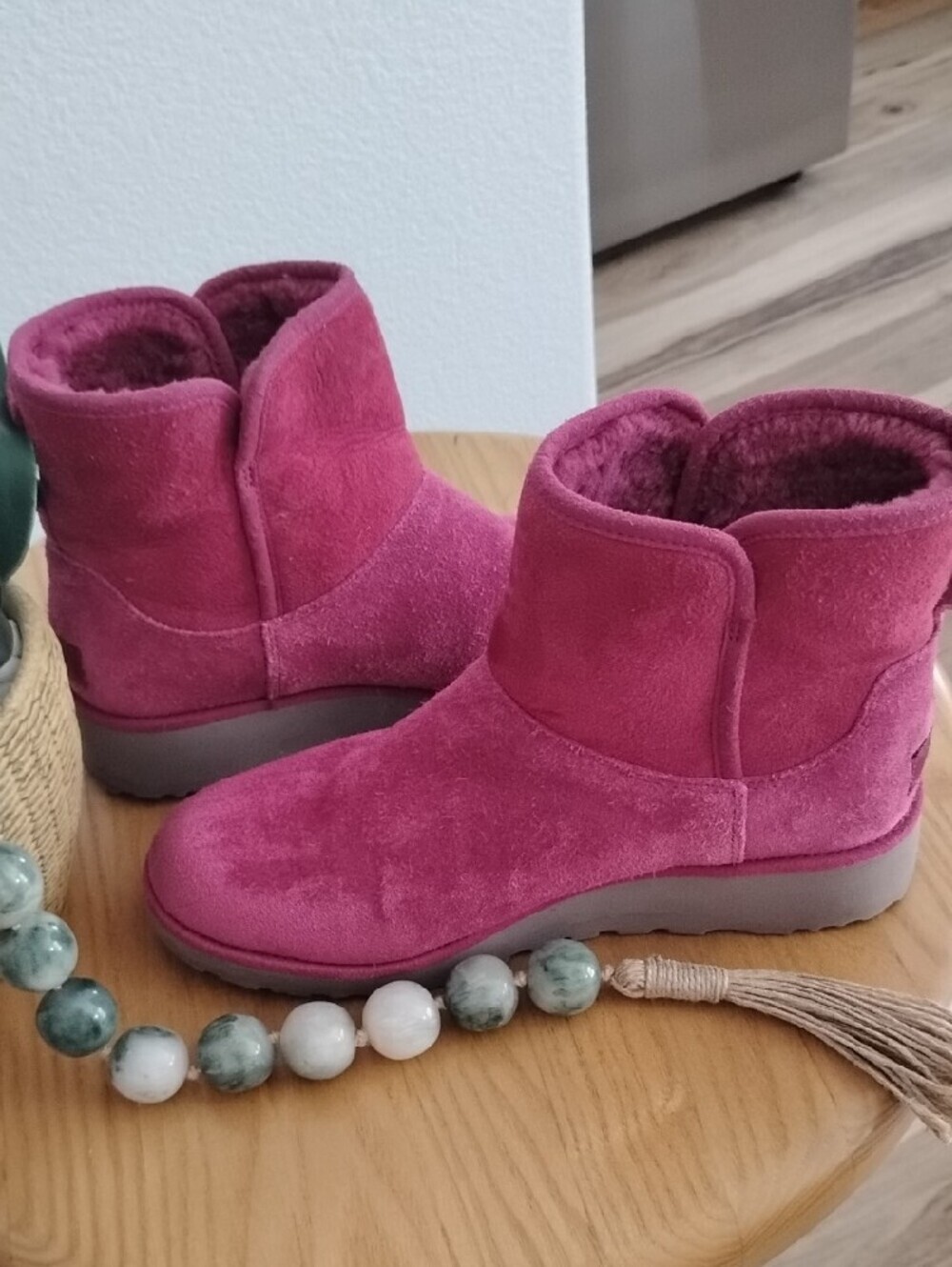 UGG Kristin Classic Slim Suede Wedge Ankle Boots - [women's sz 7.5] - Purple Pas - Picture 5 of 10